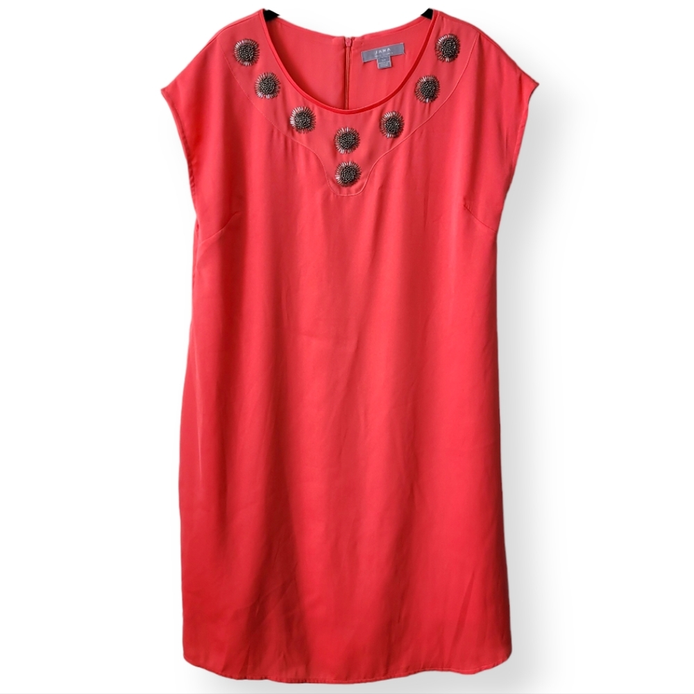 Jana Coral Jeweled Neckline Midi Dress